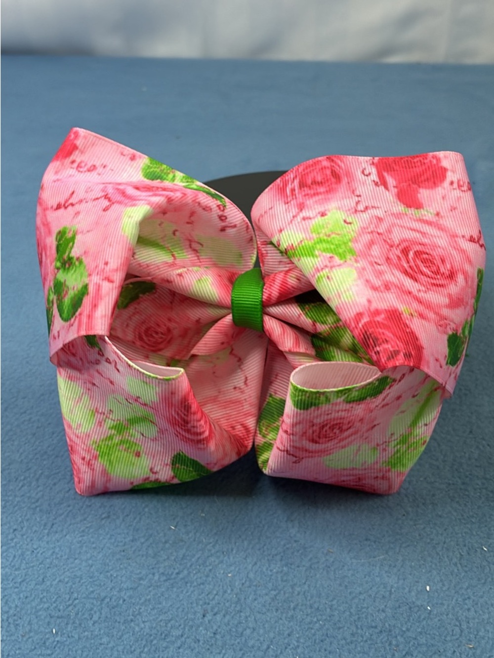 Floral Pink Bow Hair Clip for Women Accessories
